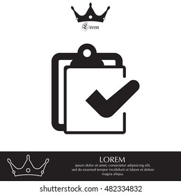 checklist icon, vector illustration