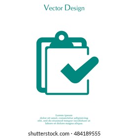 checklist icon, vector illustration