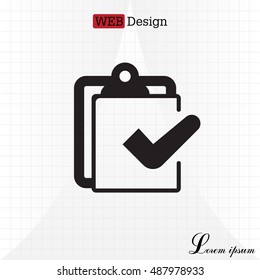 checklist icon, vector illustration