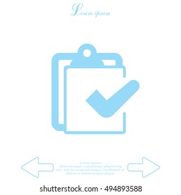 checklist icon, vector illustration