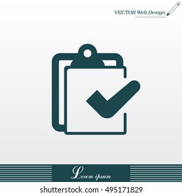 checklist icon, vector illustration