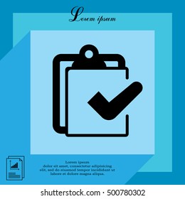 checklist icon, vector illustration