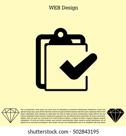 checklist icon, vector illustration