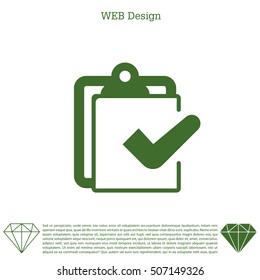checklist icon, vector illustration
