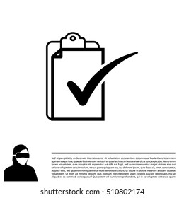checklist icon, vector illustration