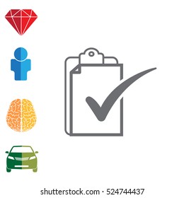 checklist icon, vector illustration