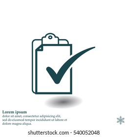 checklist icon, vector illustration