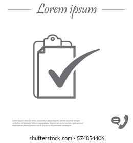 checklist icon, vector illustration