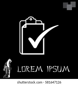 checklist icon, vector illustration