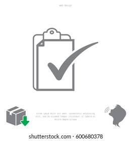 checklist icon, vector illustration