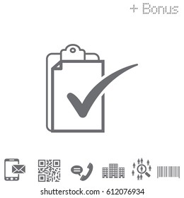 checklist icon, vector illustration