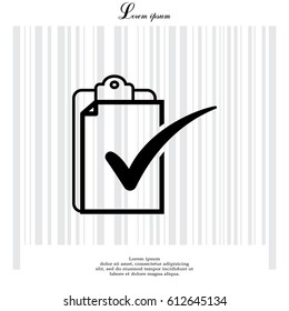 checklist icon, vector illustration