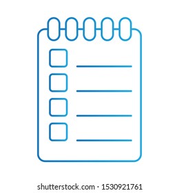 Checklist Icon, Vector Illustration, Education Colour Outline