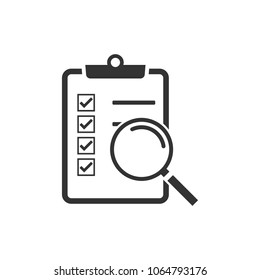 Checklist icon. Vector illustration, flat design.