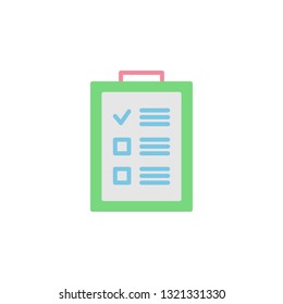 Checklist Icon Vector Illustration in Flat Style for Any Purpose