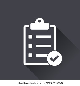 checklist icon , vector illustration , flat design