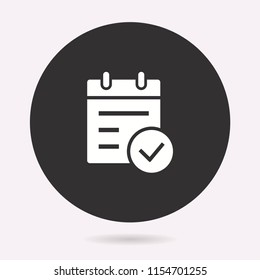 Checklist icon. Vector illustration isolated. Simple pictogram for graphic and web design.