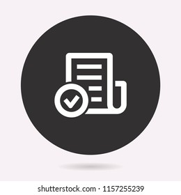 Checklist icon. Vector illustration isolated. Simple pictogram for graphic and web design.