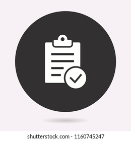 Checklist icon. Vector illustration isolated. Simple pictogram for graphic and web design.