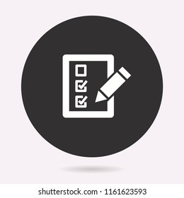 Checklist icon. Vector illustration isolated. Simple pictogram for graphic and web design.