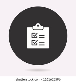 Checklist icon. Vector illustration isolated. Simple pictogram for graphic and web design.