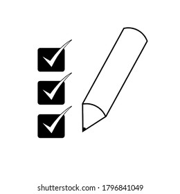 checklist icon vector illustration logo template