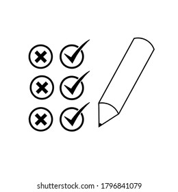 checklist icon vector illustration logo template