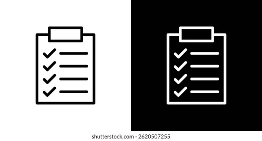 Vector del icono de la lista de verificación, Plantilla del logotipo de la ilustración en estilo de moda