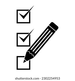 checklist icon vector illustration on white background