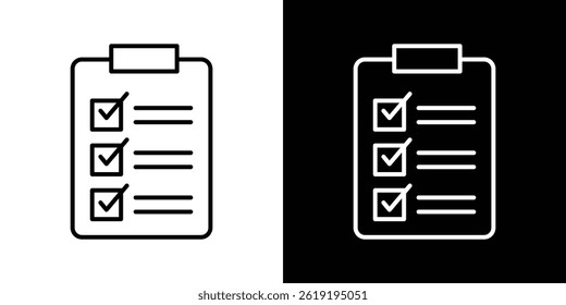 Icono de lista de verificación. Ilustración vectorial, pictograma aislado. editable