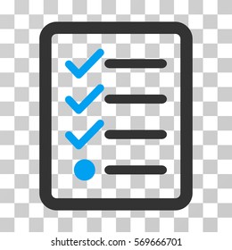 Checklist icon. Vector illustration style is flat iconic bicolor symbol, blue and gray colors, transparent background. Designed for web and software interfaces.