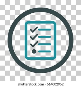 Checklist icon. Vector illustration style is flat iconic bicolor symbol, soft blue colors, transparent background. Designed for web and software interfaces.