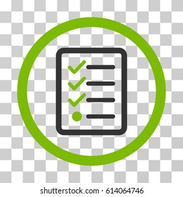 Checklist icon. Vector illustration style is flat iconic bicolor symbol, eco green and gray colors, transparent background. Designed for web and software interfaces.