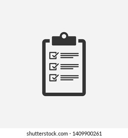 Checklist icon vector illustration. Test form vector icon.