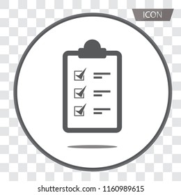 checklist icon vector isolated on white background.