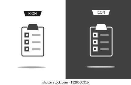 checklist icon vector isolated on white background.