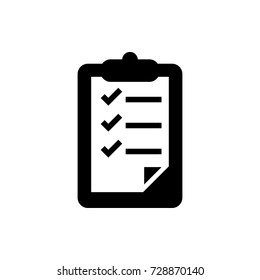 checklist icon vector isolated on white background