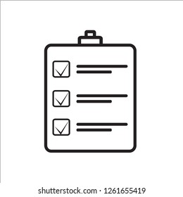 checklist icon vector line art style