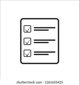 checklist icon vector line art style
