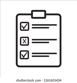 checklist icon vector line art style