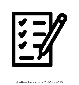 checklist icon. vector line icon for your website, mobile, presentation, and logo design.