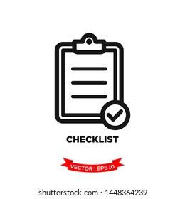 checklist icon vector logo template