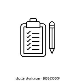 Checklist icon in vector. Logotype