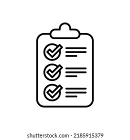 Checklist icon in vector. Logotype