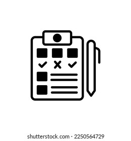 Checklist icon in vector. Logotype