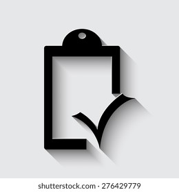 checklist icon - vector  on a grey background