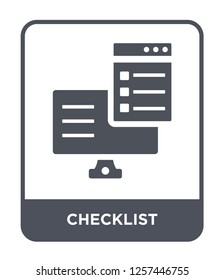 checklist icon vector on white background, checklist trendy filled icons from Marketing collection, checklist simple element illustration