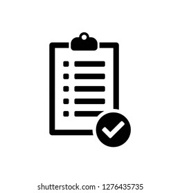 checklist icon, vector on white background editable eps10