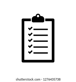 checklist icon, vector on white background editable eps10