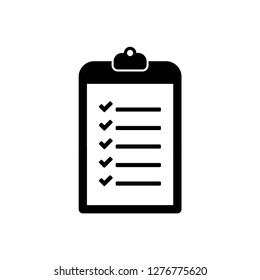 Checklisten-Symbol, Vektorgrafik auf weißem Hintergrund, editierbare EPS10